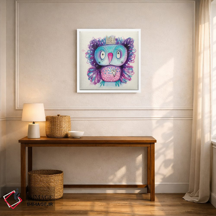 تابلو دکوراتیو کیوبی بنفش اثر تامارا لاپورت - D6W