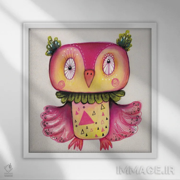 تابلو دکوراتیو کیو بی شاد اثر تامارا لاپورت - نمای قابدار سفید