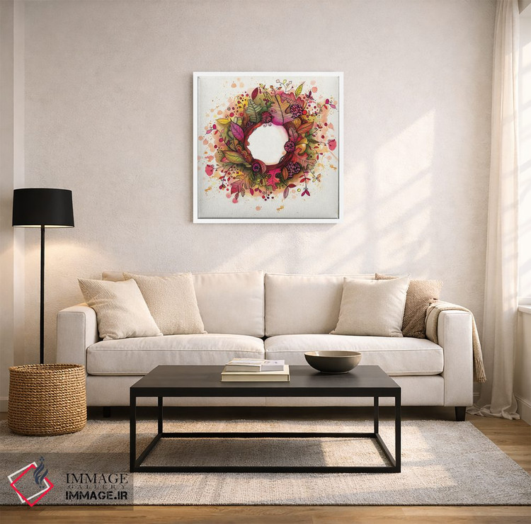 تابلو دکوراتیو حلقه گل پاییزی اثر تامارا لاپورت - D1W