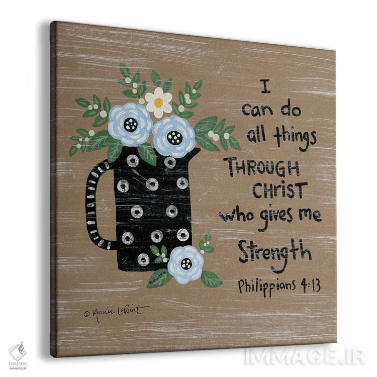 تابلو دکوراتیو آبی های شادی بخش اثر آنی لاپوینت - نمای پرسپکتیو محصول