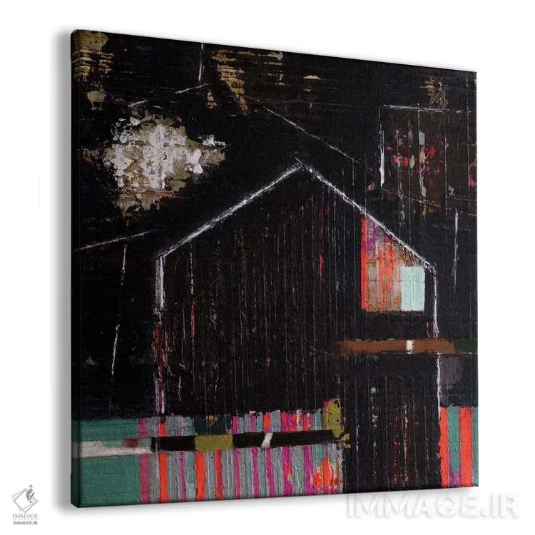 تابلو انتزاعی انبار کشاورزی دو اثر آندریا لوپز - نمای پرسپکتیو محصول