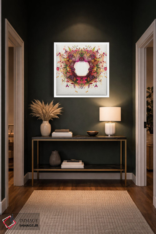 تابلو دکوراتیو حلقه گل پاییزی اثر تامارا لاپورت - D5W