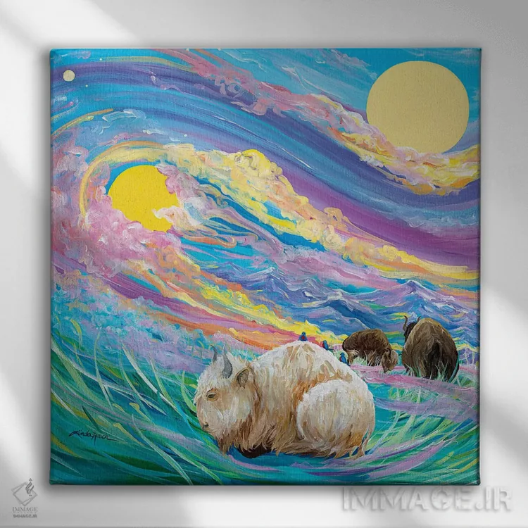 تابلو دکوراتیو وقار اثر لیندا راوچ - نمای روبهرو روی دیوار