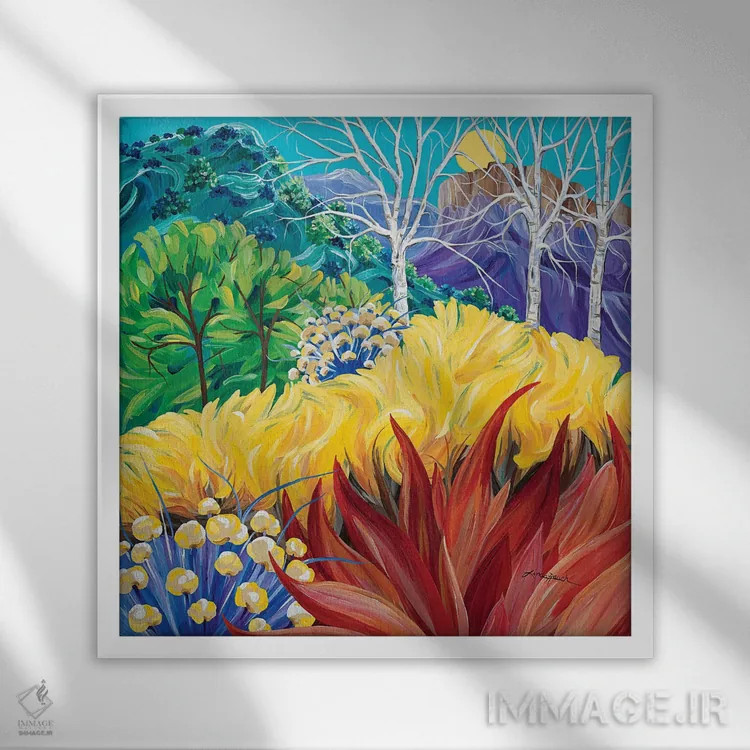 تابلو دکوراتیو جایی که عقاب ها پرواز می کنند اثر لیندا راوچ - نمای قابدار سفید