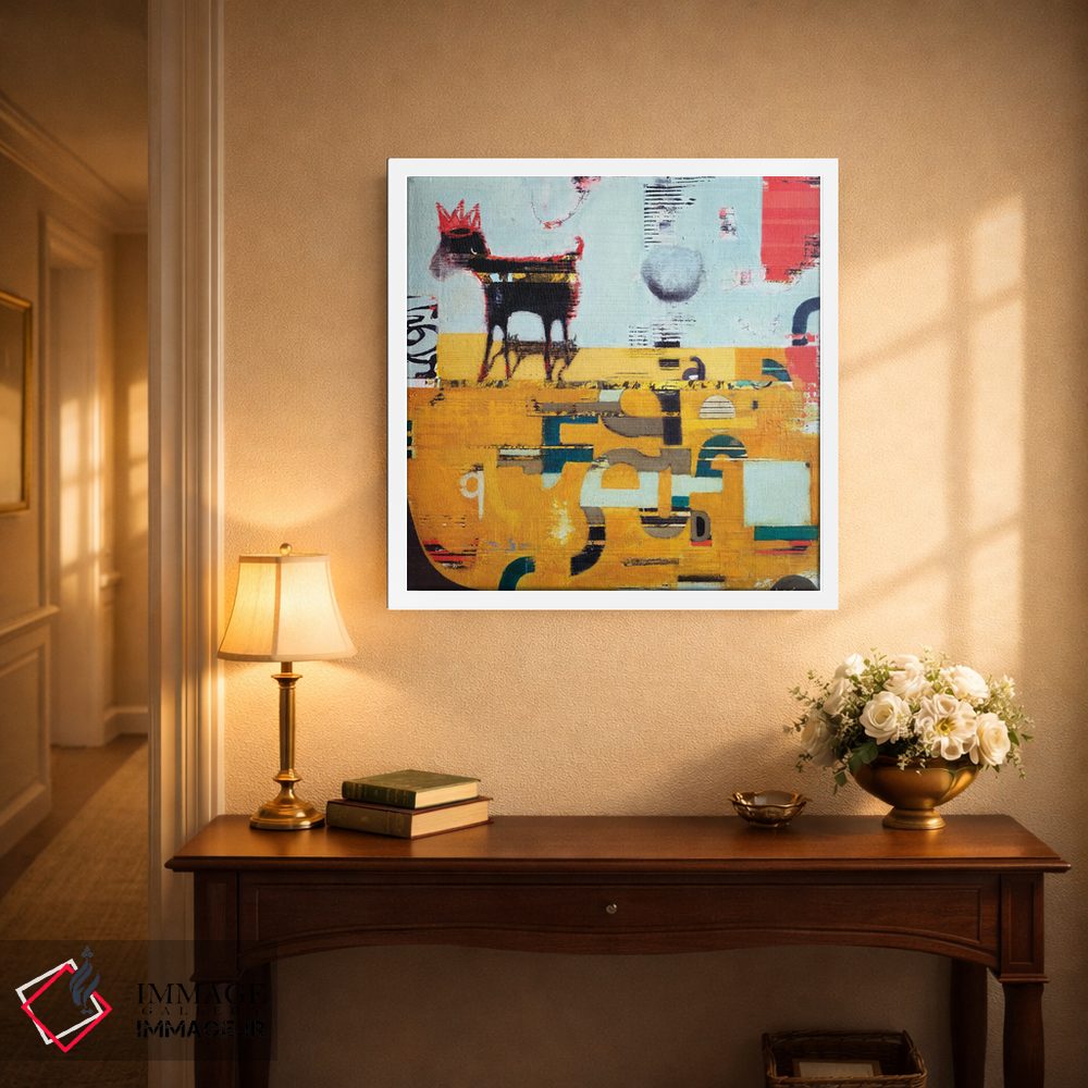 تابلو انتزاعی پادشاه اثر آندریا لوپز - D2W