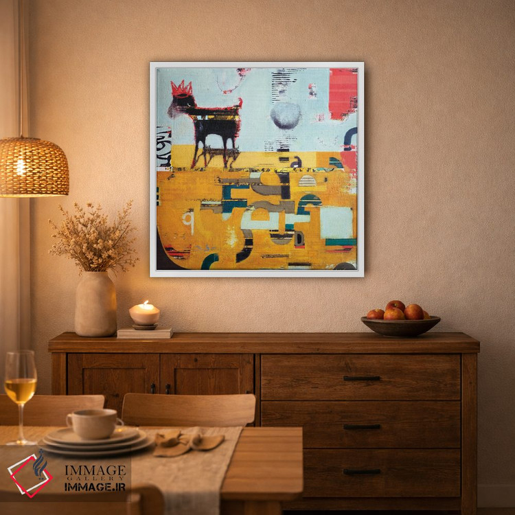 تابلو انتزاعی پادشاه اثر آندریا لوپز - D3W