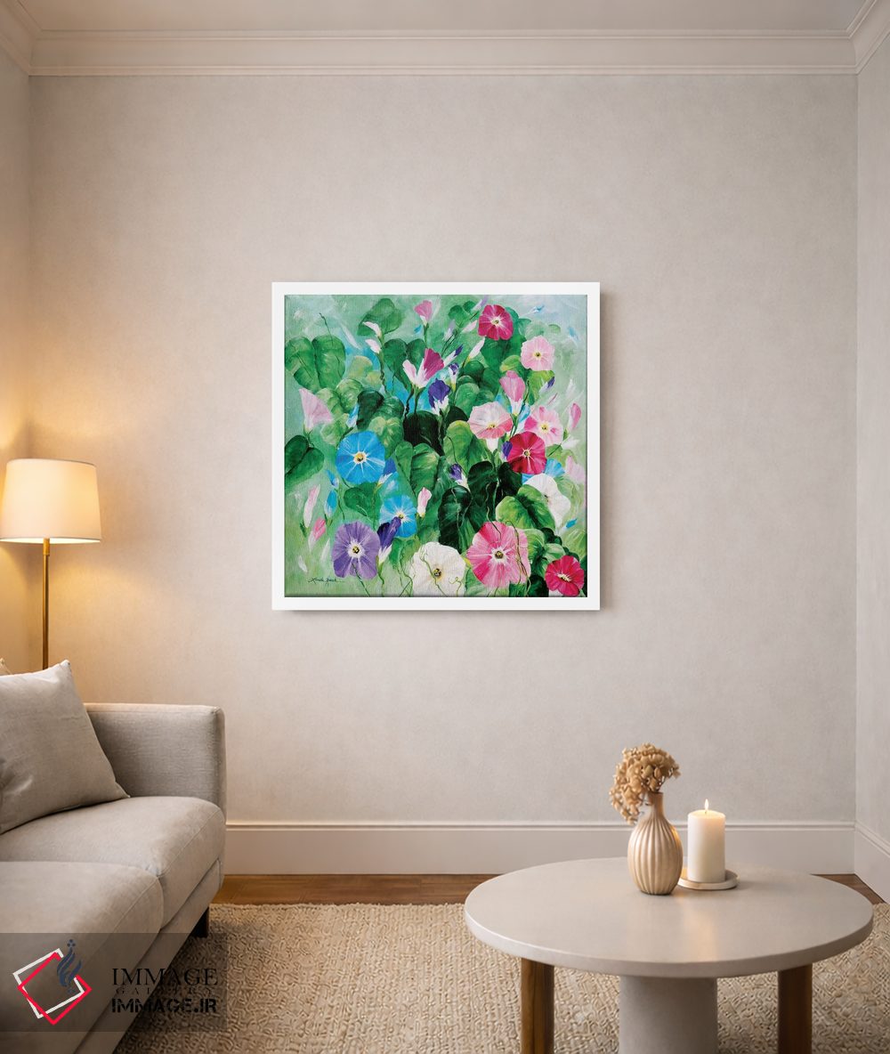 تابلو دکوراتیو دسته گل شکوفه صبحگاهی اثر لیندا راوچ - D2W