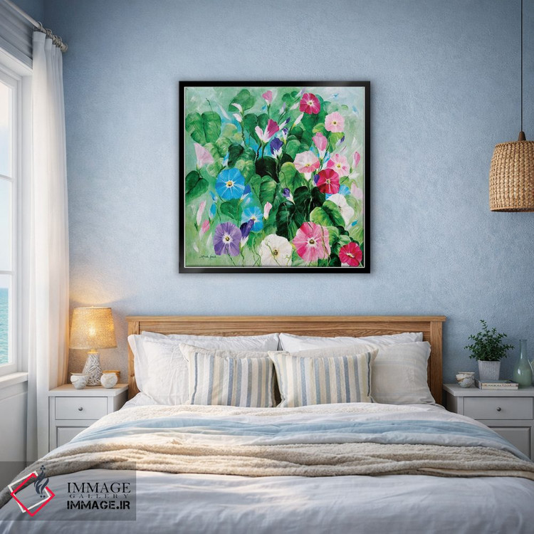 تابلو دکوراتیو دسته گل شکوفه صبحگاهی اثر لیندا راوچ - D5B