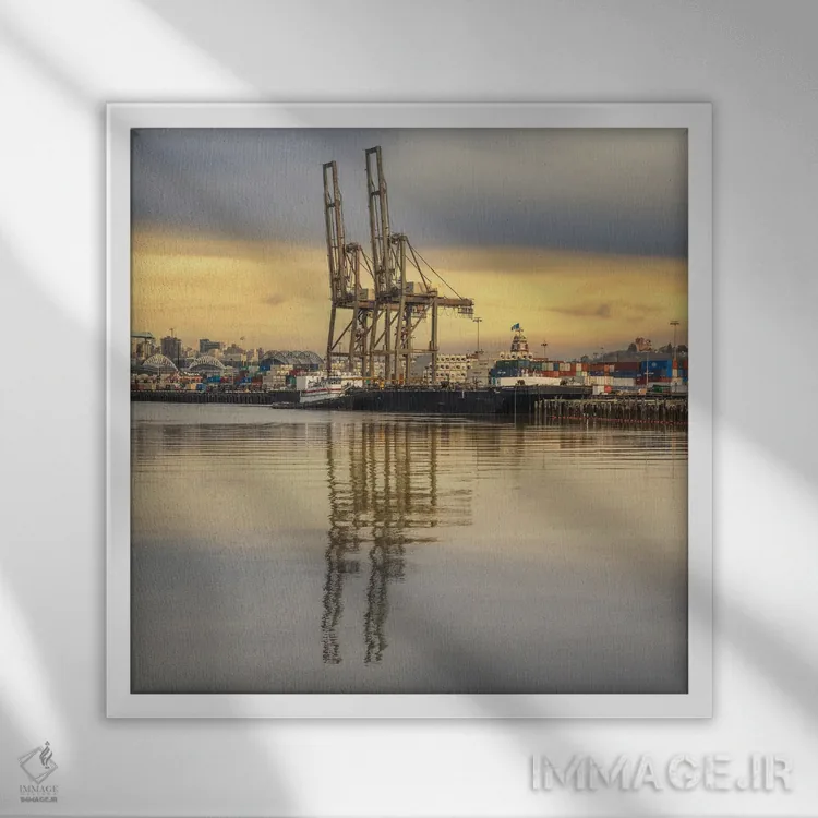 تابلو دکوراتیو زمان بارگذاری اثر لوئیس راث - نمای قابدار سفید