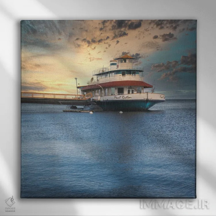 تابلو دکوراتیو کشتی فری بازنشسته راستون اثر لوئیس راث - نمای روبهرو روی دیوار