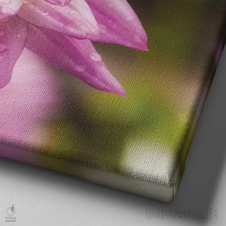 تابلو دکوراتیو گل والری اثر لوئیس راث - نمای نزدیک بافت بوم