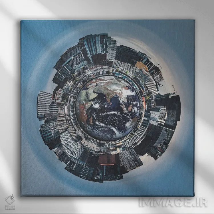 تابلو دکوراتیو جهان یخ زده سیاتل اثر لوئیس راث - نمای روبهرو روی دیوار