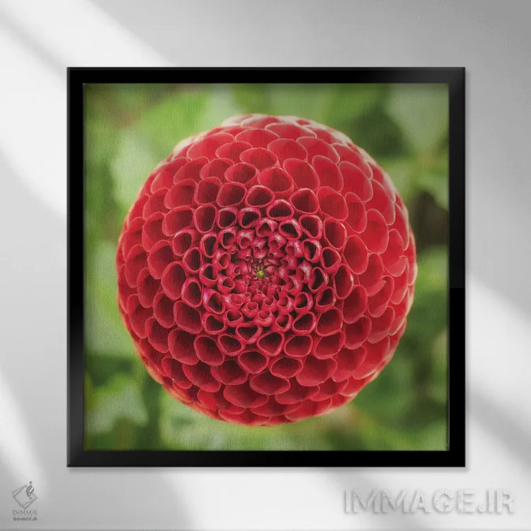 تابلو دکوراتیو کندو قرمز اثر لوئیس راث - نمای قابدار مشکی