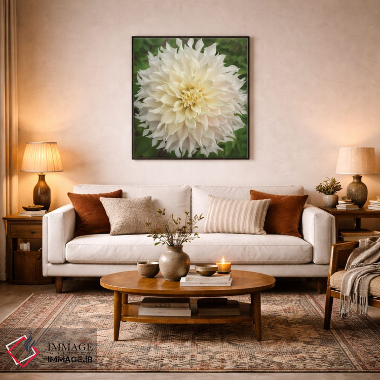 تابلو دکوراتیو دالیای چرخ رنگ اثر لوئیس راث - D2B