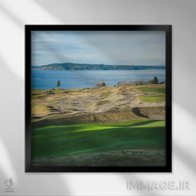 تابلو دکوراتیو زمین گلف چمبرز بی اثر لوئیس راث - نمای قابدار مشکی