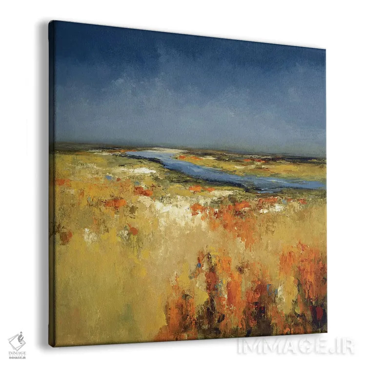 تابلو انتزاعی مزارع آفتاب خورده اثر لیزا ریجرز - نمای پرسپکتیو محصول