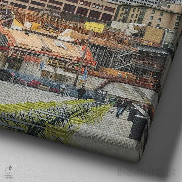 تابلو دکوراتیو رشد سیاتل اثر لوئیس راث - نمای نزدیک بافت بوم