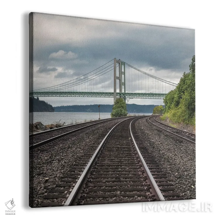 تابلو دکوراتیو ریل ها و باریکه ها اثر لوئیس راث - نمای پرسپکتیو محصول