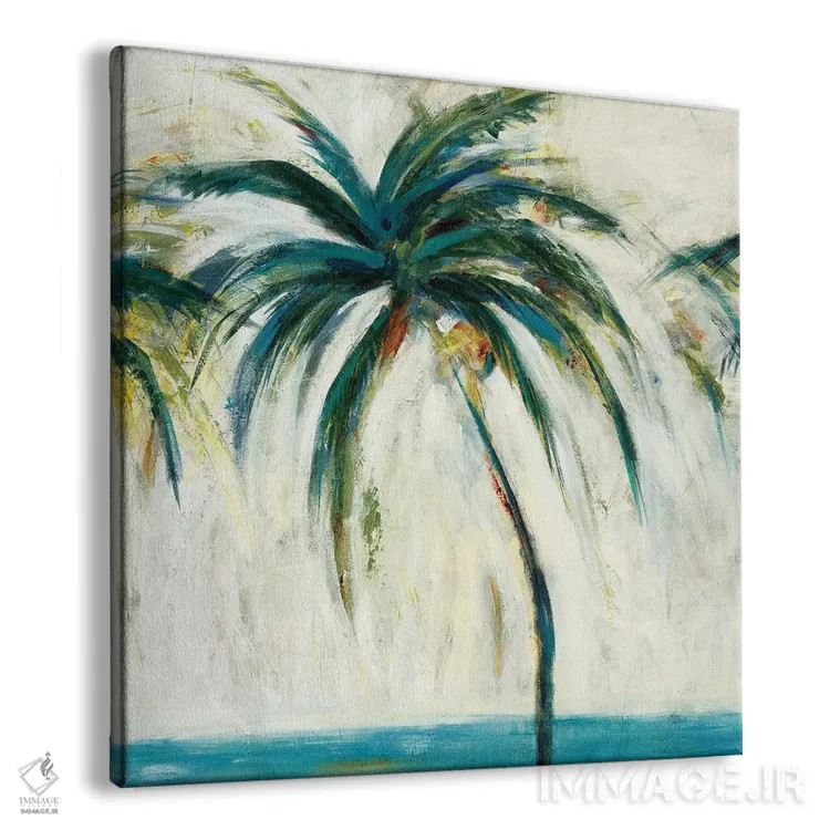 تابلو دکوراتیو نخل ها ۲ اثر لیزا ریجرز - نمای پرسپکتیو محصول