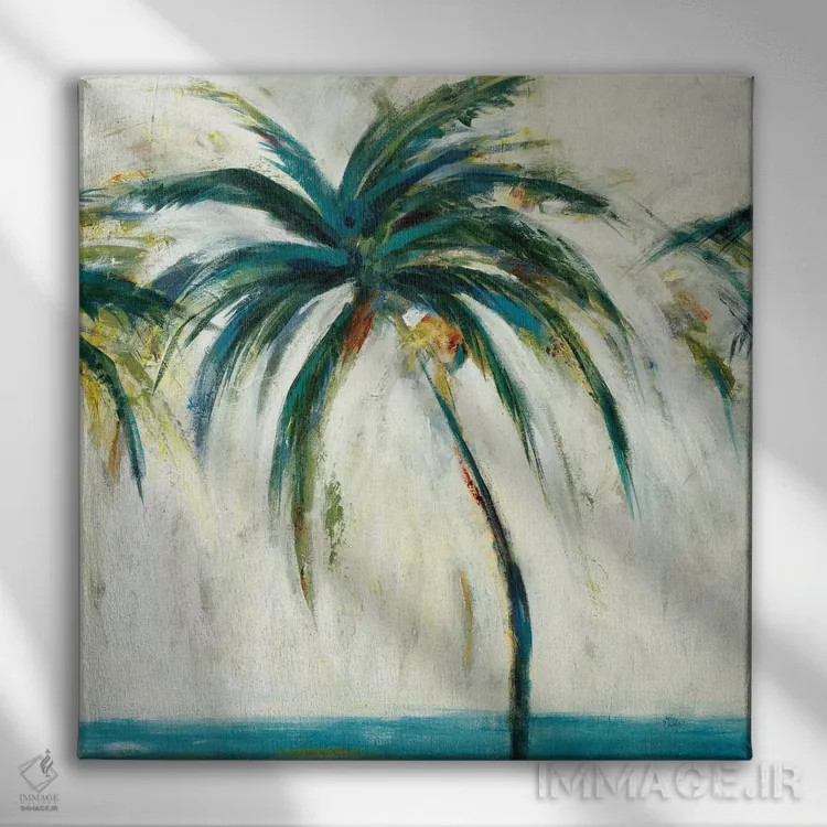تابلو دکوراتیو نخل ها ۲ اثر لیزا ریجرز - نمای روبهرو روی دیوار