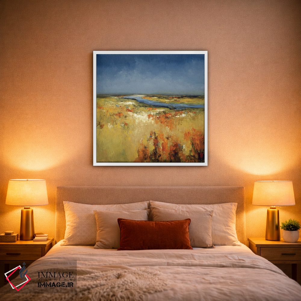 تابلو انتزاعی مزارع آفتاب خورده اثر لیزا ریجرز - D1W