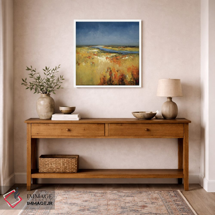 تابلو انتزاعی مزارع آفتاب خورده اثر لیزا ریجرز - D4W