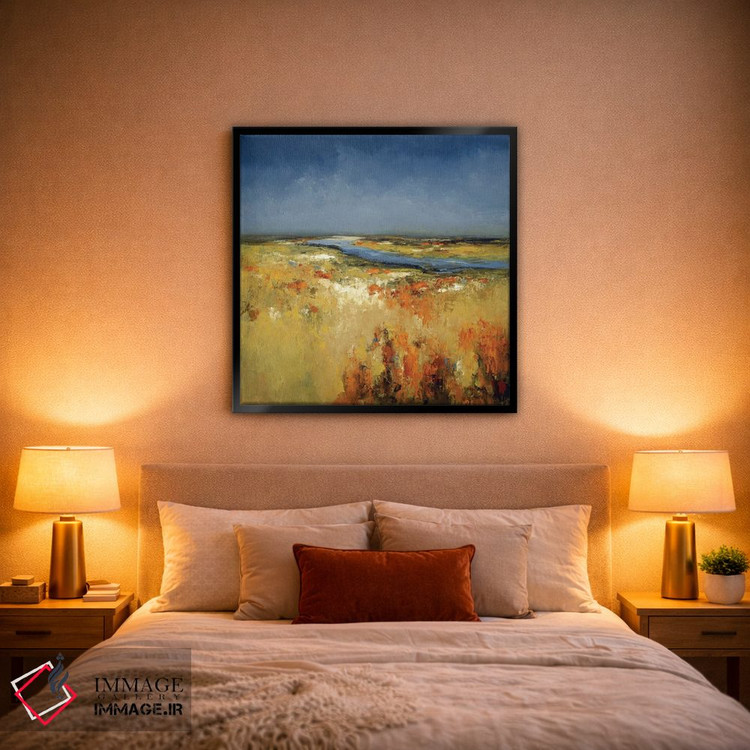تابلو انتزاعی مزارع آفتاب خورده اثر لیزا ریجرز - D2B