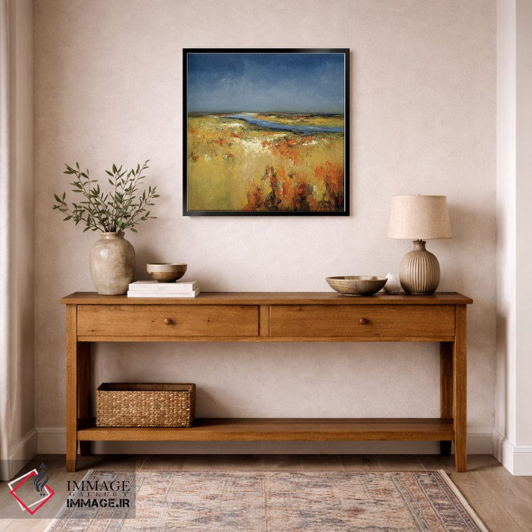 تابلو انتزاعی مزارع آفتاب خورده اثر لیزا ریجرز - D5B