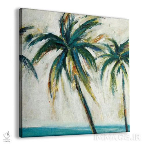 تابلو دکوراتیو نخل ها ۱ اثر لیزا ریجرز - نمای پرسپکتیو محصول