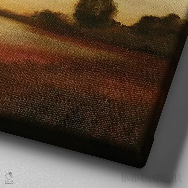 تابلو دکوراتیو لحظات آرام اثر لیزا ریجرز - نمای نزدیک بافت بوم