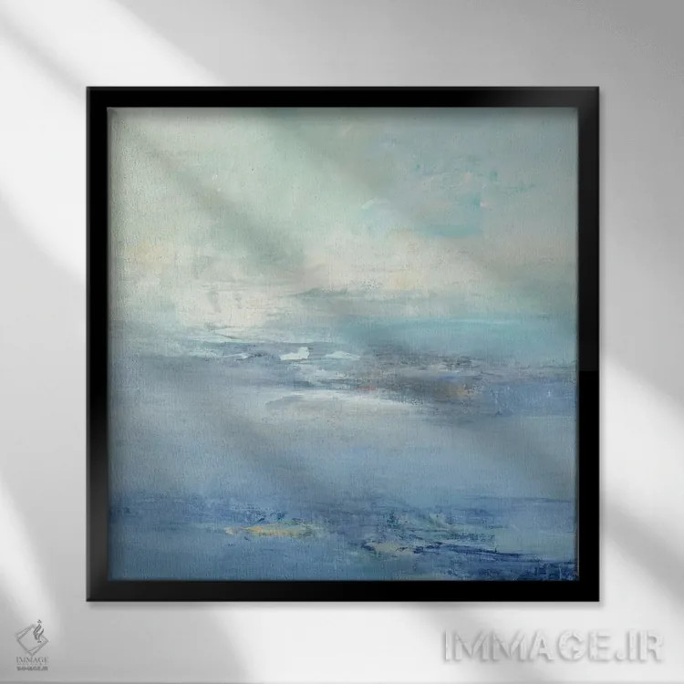 تابلو انتزاعی سرزمین رویا ۳ اثر لیزا ریجرز - نمای قابدار مشکی