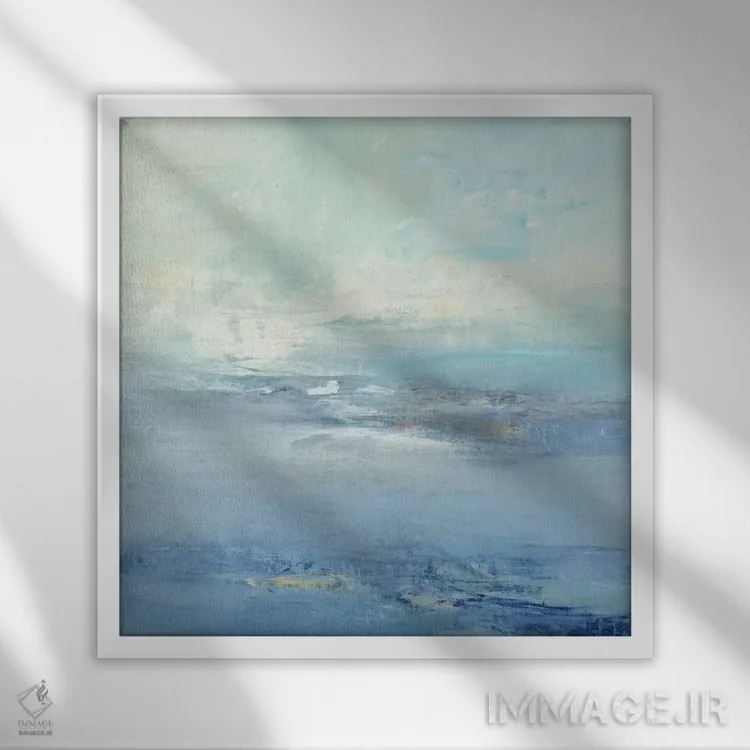 تابلو انتزاعی سرزمین رویا ۳ اثر لیزا ریجرز - نمای قابدار سفید