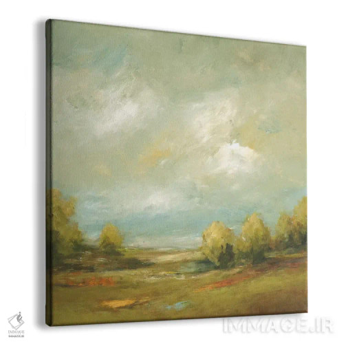 تابلو انتزاعی مزارع تابستانی ۴ اثر لیزا ریجرز - نمای پرسپکتیو محصول