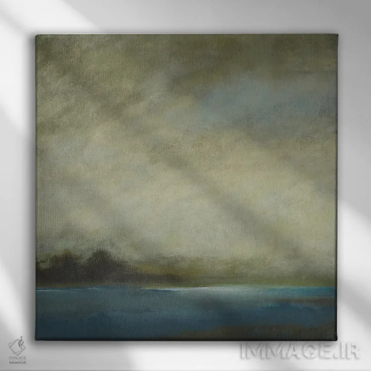 تابلو انتزاعی لب آب ۲ اثر لیزا ریجرز - نمای روبهرو روی دیوار
