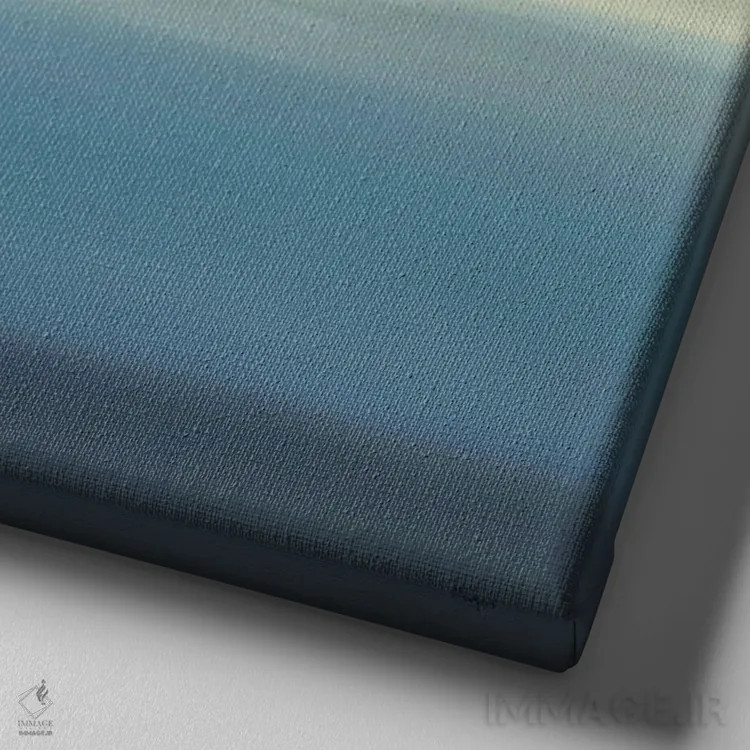 تابلو انتزاعی در کنار آبی ۳ اثر لیزا ریجرز - نمای نزدیک بافت بوم