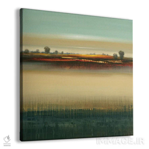 تابلو انتزاعی مزارع دوردست اثر لیزا ریجرز - نمای پرسپکتیو محصول
