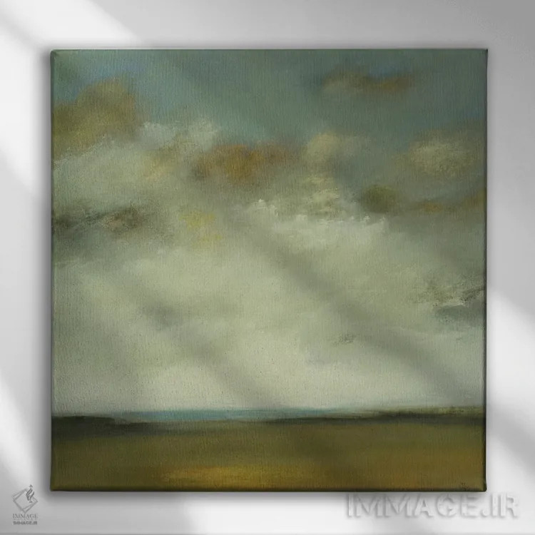 تابلو انتزاعی صحنه طبیعت ۶ اثر لیزا ریجرز - نمای روبهرو روی دیوار