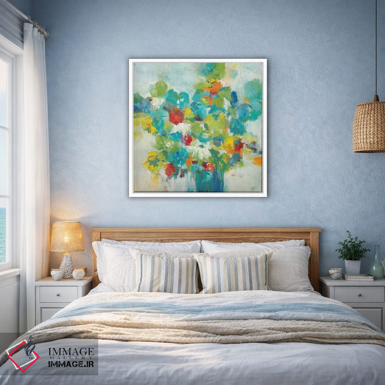 تابلو انتزاعی قدرت گل ها اثر لیزا ریجرز - D3W