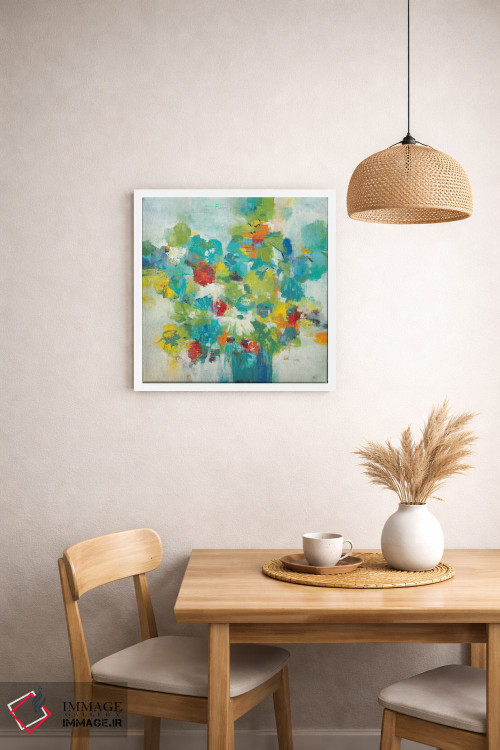 تابلو انتزاعی قدرت گل ها اثر لیزا ریجرز - D1W