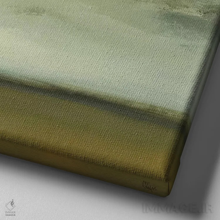 تابلو انتزاعی صحنه طبیعت ۶ اثر لیزا ریجرز - نمای نزدیک بافت بوم