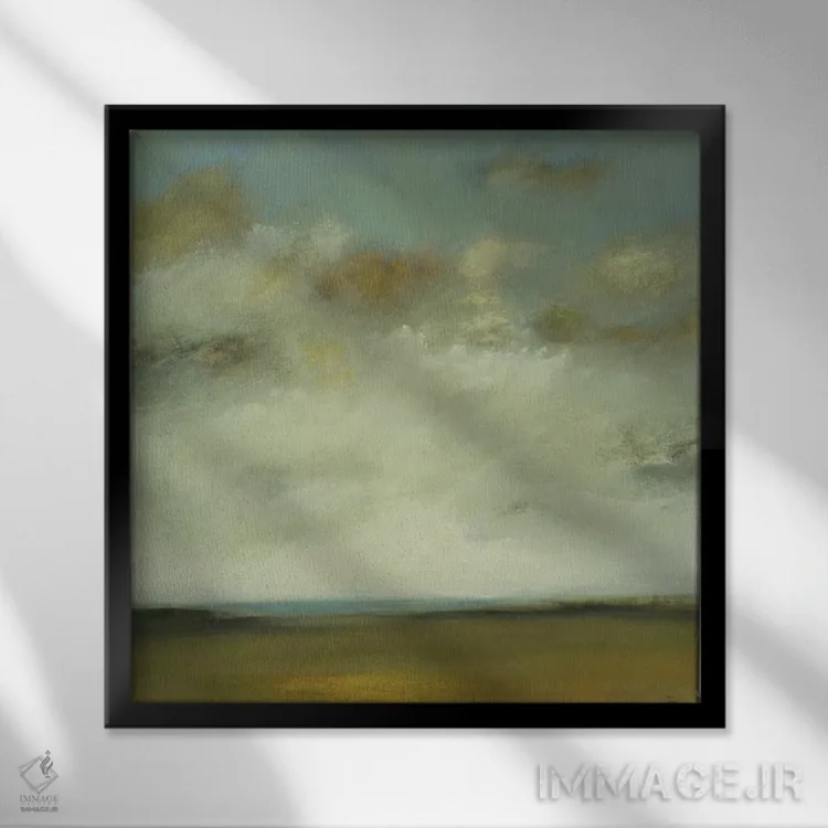 تابلو انتزاعی صحنه طبیعت ۶ اثر لیزا ریجرز - نمای قابدار مشکی