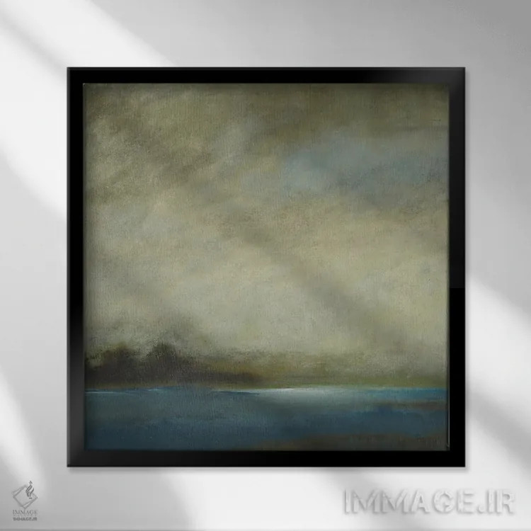 تابلو انتزاعی لب آب ۲ اثر لیزا ریجرز - نمای قابدار مشکی