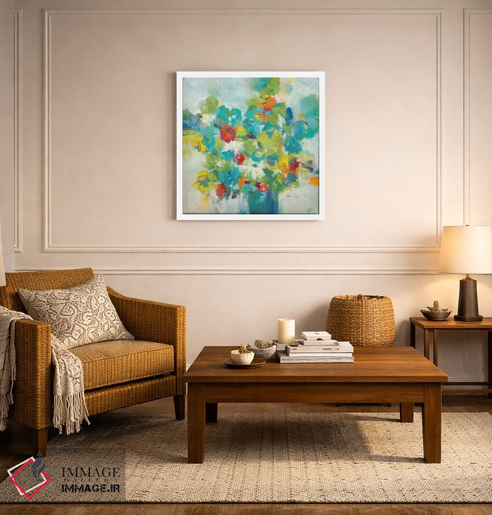تابلو انتزاعی قدرت گل ها اثر لیزا ریجرز - D6W