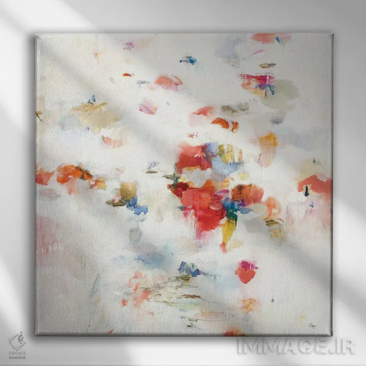 تابلو انتزاعی غرق شدن در فضا اثر لیزا ریجرز - نمای روبهرو روی دیوار