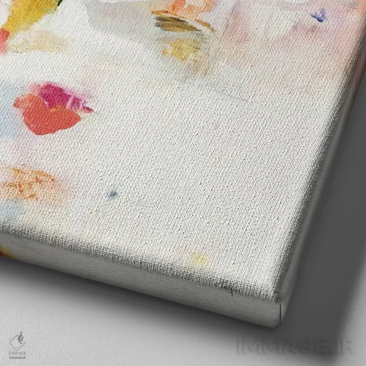 تابلو انتزاعی غرق شدن در فضا اثر لیزا ریجرز - نمای نزدیک بافت بوم