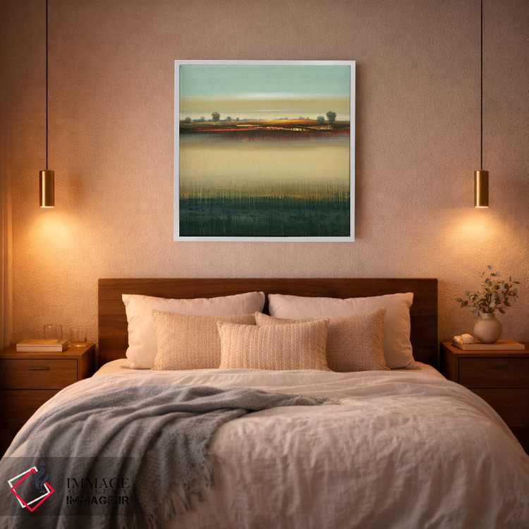 تابلو انتزاعی مزارع دوردست اثر لیزا ریجرز - D1W
