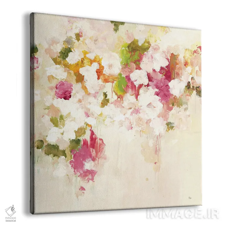 تابلو انتزاعی الهام گر گل ها ۳ اثر لیزا ریجرز - نمای پرسپکتیو محصول