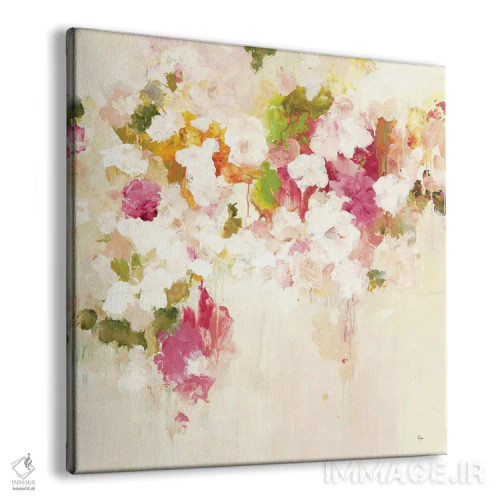 تابلو انتزاعی الهام گر گل ها ۳ اثر لیزا ریجرز - نمای پرسپکتیو محصول