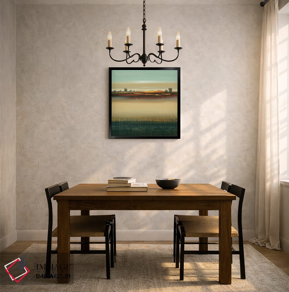 تابلو انتزاعی مزارع دوردست اثر لیزا ریجرز - D4B