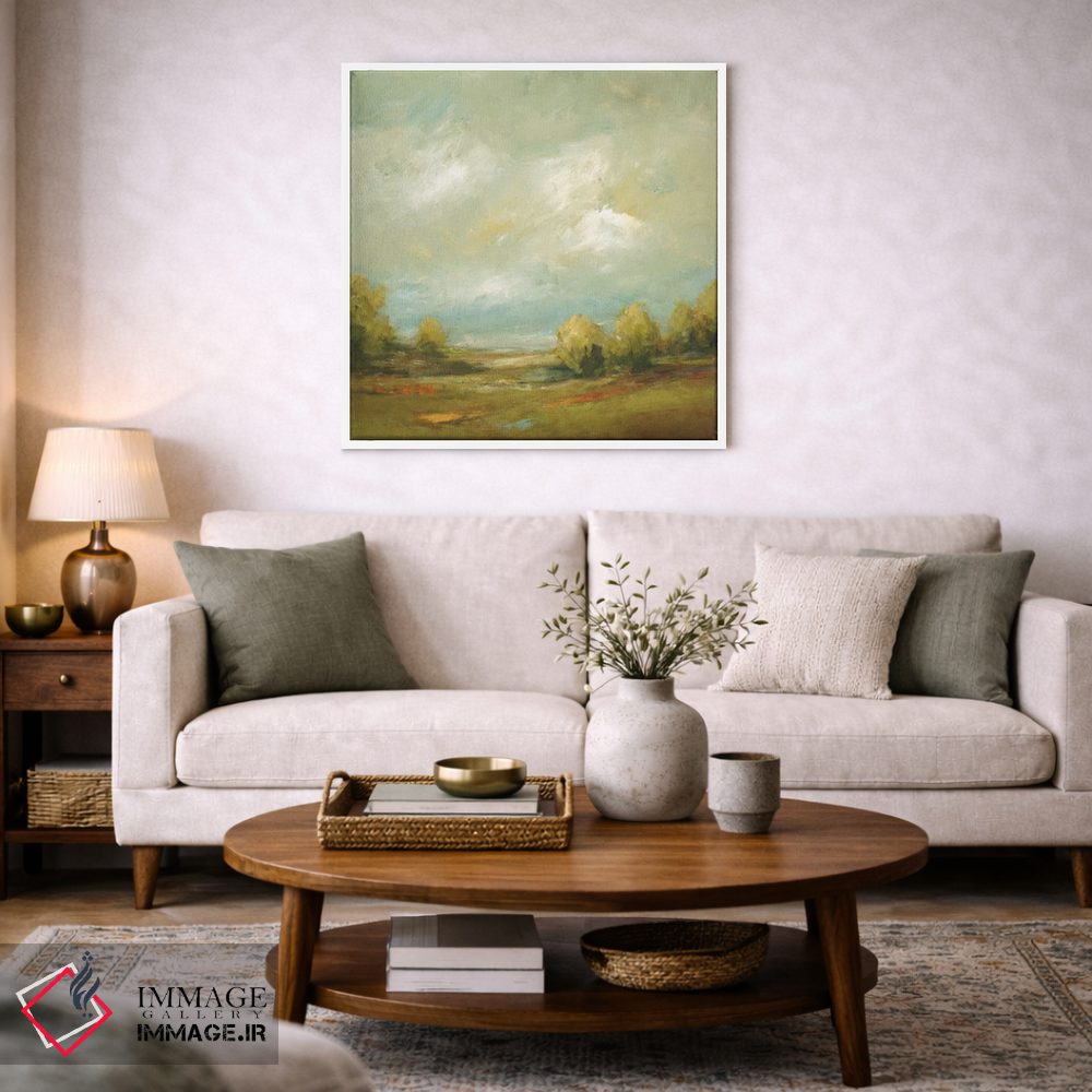 تابلو انتزاعی مزارع تابستانی ۴ اثر لیزا ریجرز - D3W